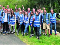 Volunteers clean up canal