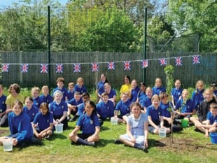 Pupils plant a mini orchard for jubilee
