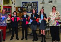 Bunting workshop teaches sewing as a life skill for young people