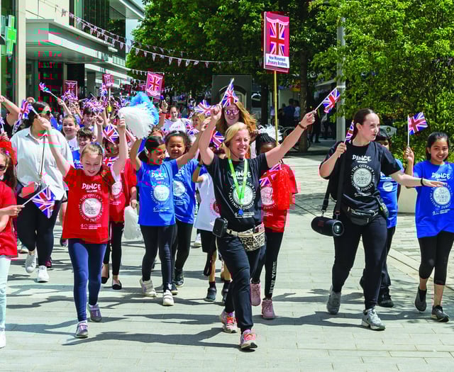 Dance tribute fills town centre with colour and movement 