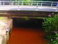 Concern as river runs dark brown