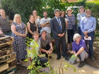 Volunteers create a community hub garden