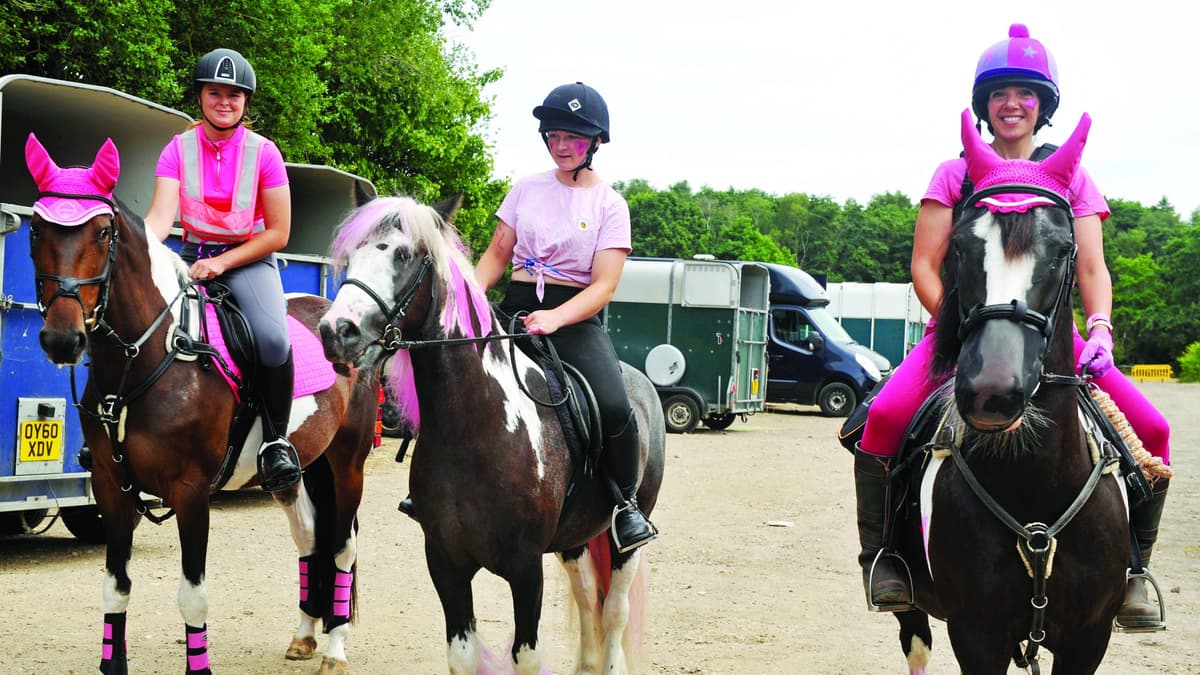 Pink is the colour for charity riders wokingnewsandmail.co.uk