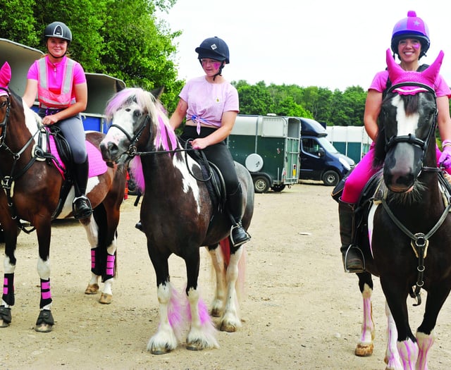 Pink is the colour for charity riders