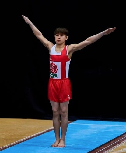 Woking gymnast Oli Porter on his England debut.