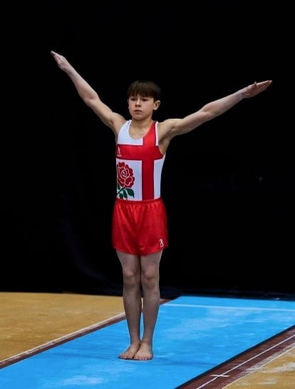 Woking gymnast Oli Porter on his England debut.