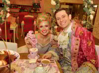 Cinderella and Prince Charming stop for tea in shopping centre 