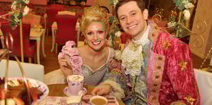 Cinderella and Prince Charming stop for tea in shopping centre 