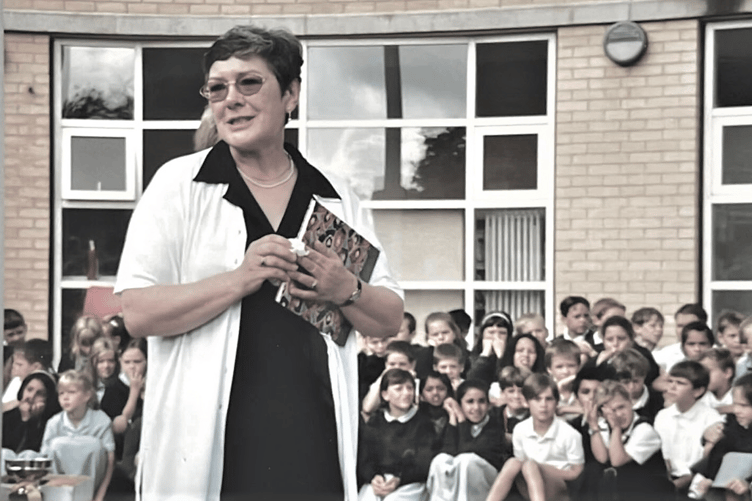Millicent Church at her retirement celebration in 1998