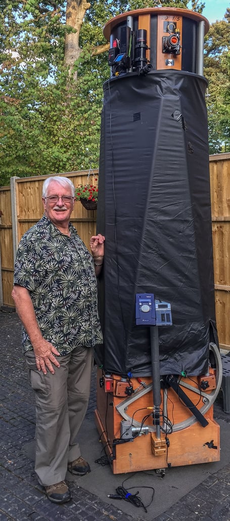 John Axtell and telescope