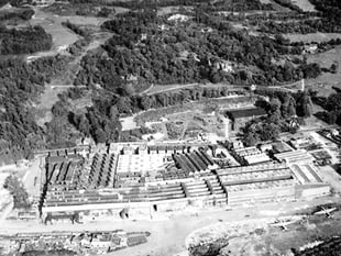 Peeps into the Past: Barrage balloons at Brooklands after wartime raid