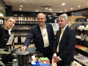 Lib Dem leader lambasts rising energy costs during Woking visit