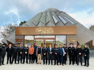 Police officers and firefighters show support for Muslim colleagues