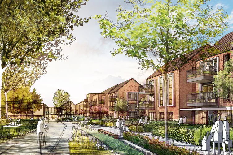 Plans for redevelopment of Brooklands College, Heath Road, in Weybridge.