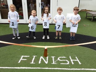 Keep on running: Chobham nursery completes charity marathon challenge