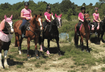 Riders – and horses – in pink raise £6,000 for charity