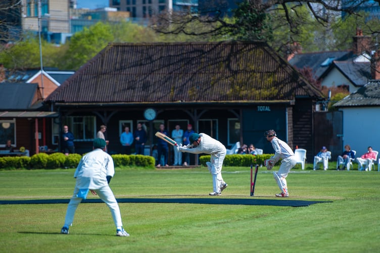 Action from Woking & Horsell’s home ground at Brewery Road. The club’s seniors play in AJ Sports Surrey Championship 1st XI Division Four, and the seconds are in 2nd XI Division Four