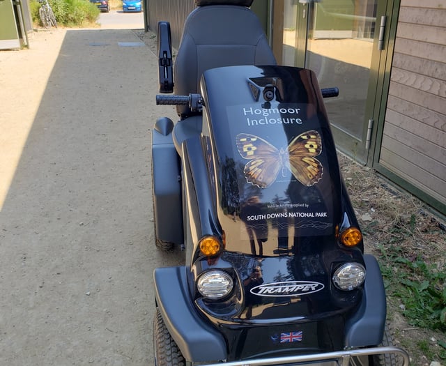 Hogmoor Inclosure in Bordon has a new off-road mobility scooter