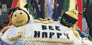 Crochet artist upset as latest postbox topper is stolen