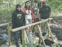 Maverick Explorer Scouts ‘give back’ to copse by building bridge