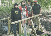 Maverick Explorer Scouts ‘give back’ to copse by building bridge