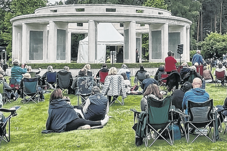 The audience enjoying a previous Commonwealth War Graves Foundation event at Brookwood Cemetery