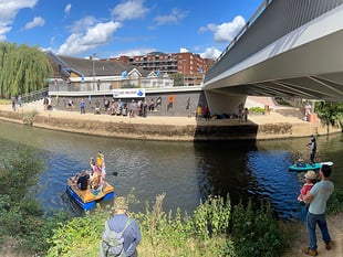 Extinction Rebellion protesters hijack River Wey charity duck race