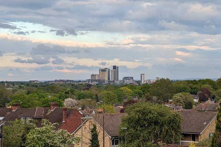 Woking Victoria Square Towers as seen from the west