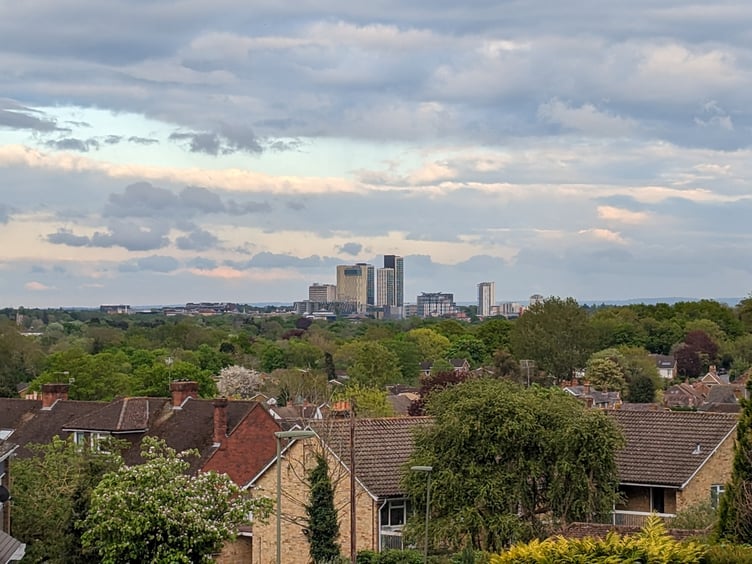 Woking Victoria Square Towers as seen from the west