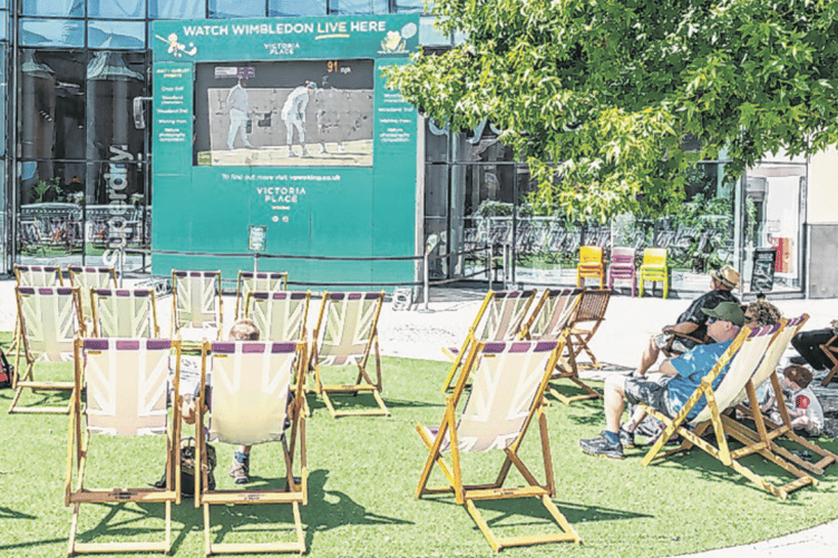 The big screen in Jubilee Square