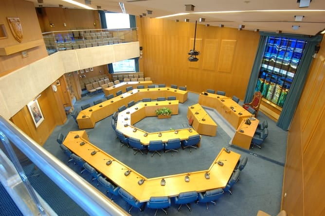 Woking's council chamber