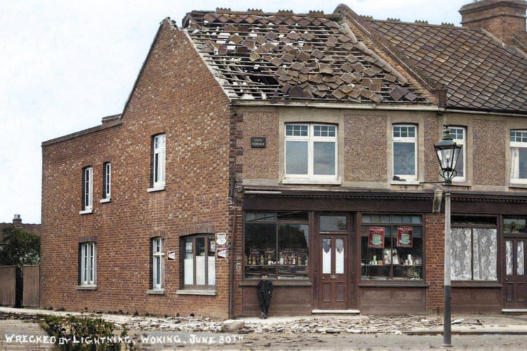The house on the corner of Boundary Road and Omega Road that was wrecked by lightning