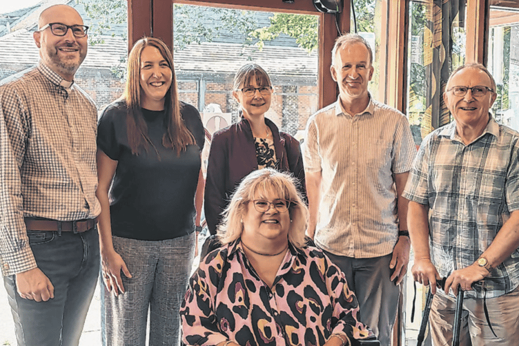 Vicar Scott Smith, Vicky Clack, Anna Hummel, Neil Cheetham, Royer Slater and Christina Candey (seated)