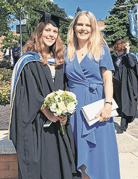 Emily Simons with her mum Heather
