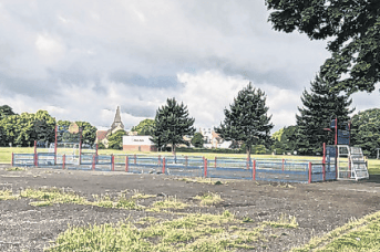 The West Byfleet Recreation Ground play area Cllr Brown is seeking infrastructure funding to upgrade