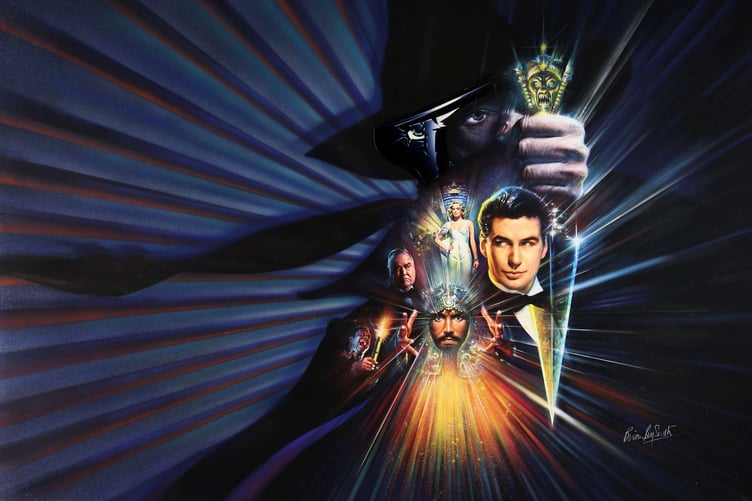 Brian Bysouth’s original artwork for the poster for the films The Shadow was one of the highlights of the auction