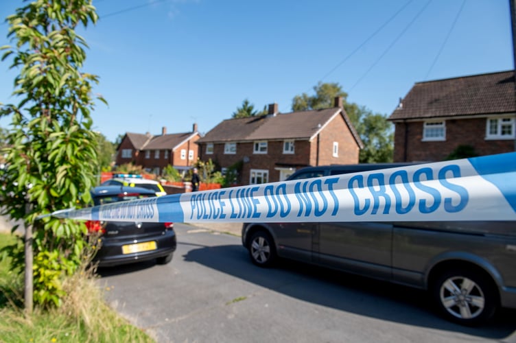 Police outside of a address on Hammond Road, Woking, Surrey, 10th August 2023.  See SWNS story SWMRmurder.  A murder probe has been launched after a 10-year-old girl was found dead at a house in Surrey earlier today, August 10, 2023.  Police found the victim's body after they were called to the property in the town of Woking just before 3am.  Her family are being supported by specially trained officers.  Forensics officers were seen taking away evidence in bags from the house in Hammond Road throughout the morning.  An investigation, led by Surrey Police and Sussex Policeâs Major Crime Team, is underway.