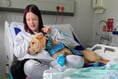 Dogtor Noodle eases Kiera's surgery ordeal