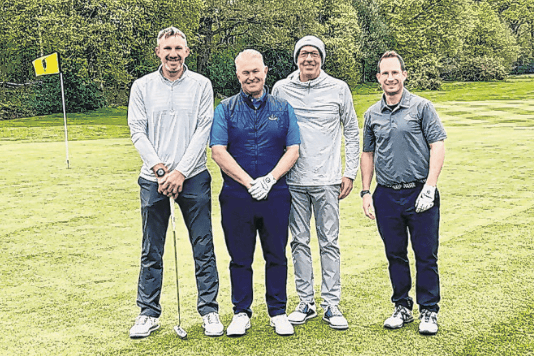 Cala Group’s Steve Rule, far right, with, from left, David Walker, David Wilkins and Michael Froud