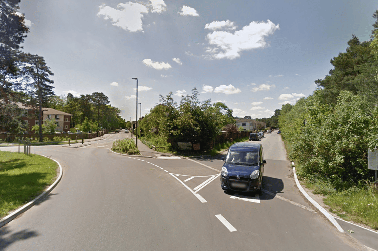 The assaults happened in Blackdown Road (right of photo) and Deepcut Bridge Road (left) on Sunday, September 10
