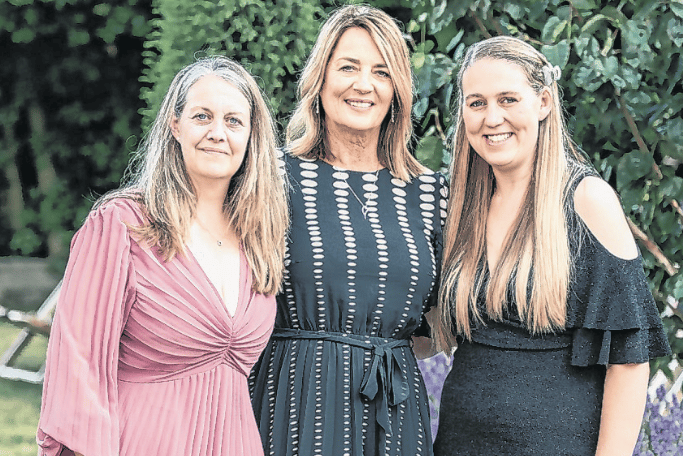 From left, long-serving Lorna Harrison, Carol McDonough and Faye Stephenson
