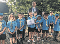 Beaver Scouts question Woking MP during My World Challenge