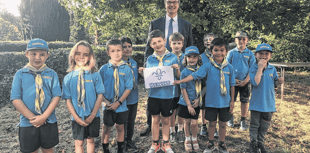 Beaver Scouts question Woking MP during My World Challenge