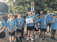 Beaver Scouts question Woking MP during My World Challenge
