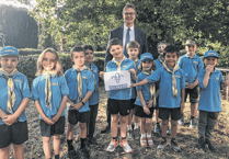 Beaver Scouts question Woking MP during My World Challenge