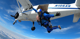 Intrepid hospice team raise £20,000 through skydive