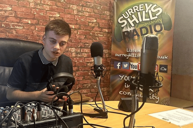 Lee Roake enjoying his first show with Surrey Hills Radio