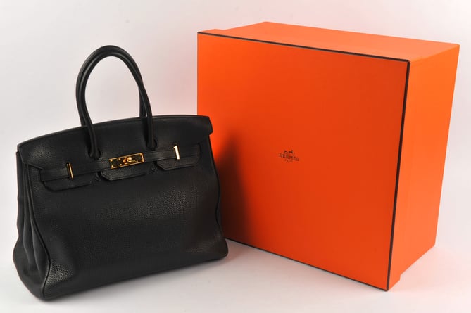 A black Hermès Birkin Veau Togo doublure chevre pigmente handbag will be auctioned by Ewbank's this week