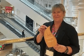 Sara Cook, of Victoria Place, with the Sceptre Award