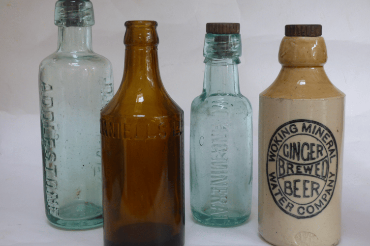 Daniells and Woking Mineral Water Company bottles